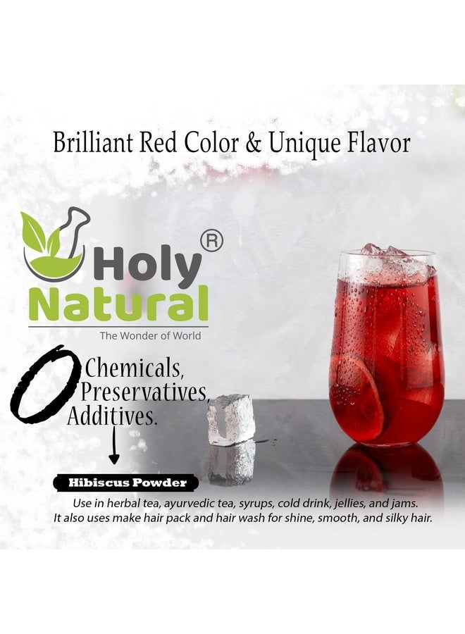 Holy Natural - The Wonder of World Holy Natural Hibiscus Powder (100Gm), Hibiscus Sabdariffa, Rosella Flower Powder, Edible Grade, For Hot, Ice, And Cold Tea And Drink, Herbal And Ayurvedic Tea, Syrups, Hair Pack And Mask. - Image 3