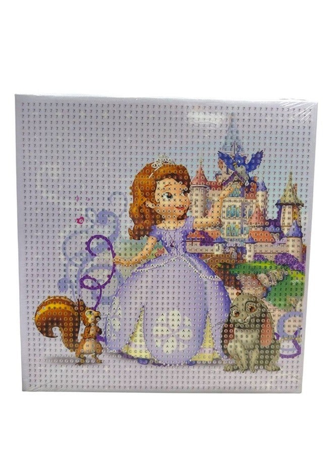 Diy Diamond Painting Kit for Kids Develop Focus Skills and Patience, Improve Visual Coordination 20 X 20 cm (Princess) 