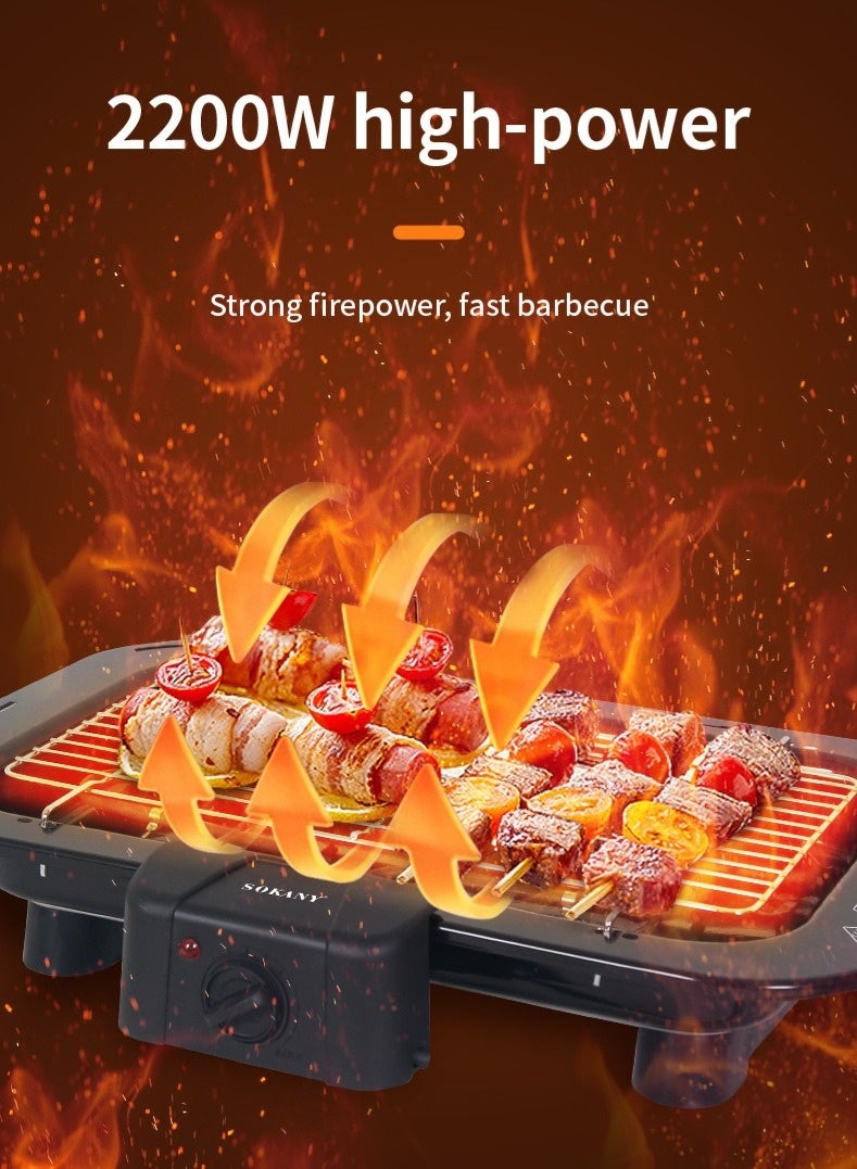 sokany Electric Barbecue Grill 2200W SK-3574 Black  - Image 3
