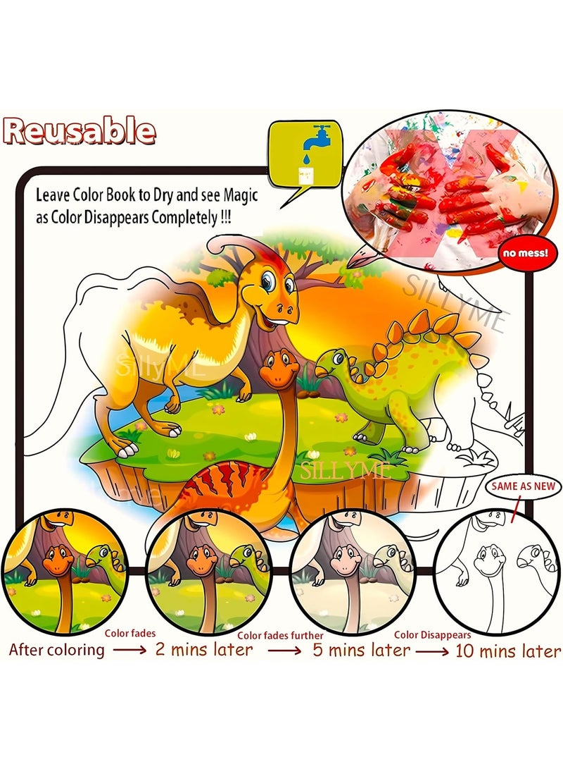 مجموعة كتب تلوين مائية للأطفال - ١٢ كتابًا سحريًا للرسم المائي - مجموعة كتب تلوين ورسم مائية - Image 3