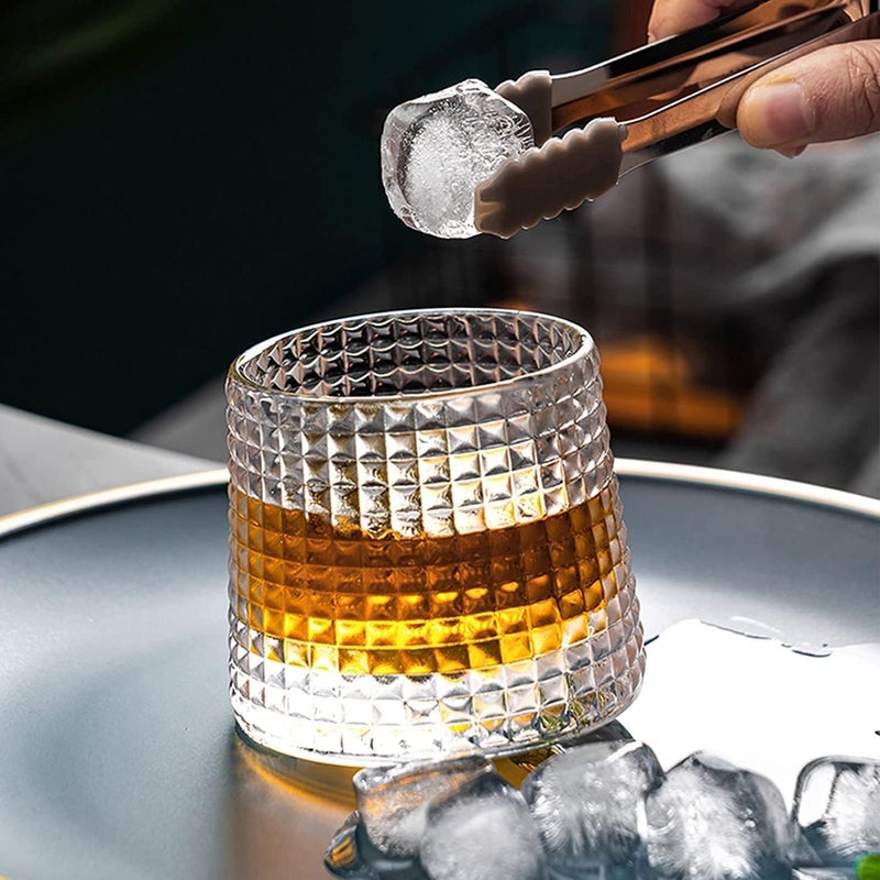 Rathey Diamond Dancing Whiskey Glass 200 ML Rotable Bottom Spining Glasses Bar Glass for Drinking Bourbon Whisky Scotch Cocktails 4 - Image 4