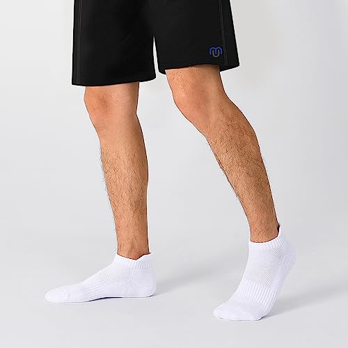 CLOSEMATE 7 Pairs Ankle Athletic Running Socks for Men Women - Comfortable Cotton Cushioned and Anti-Blister(7White, Size M) - Image 3