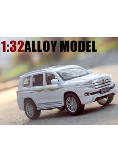 Generic 1:32 Alloy Collectible Toyota Land Cruiser Car Model Toy, Diecast Zinc Alloy Land Cruiser Pull Back Collectible Toy Car,  Sound and Light Pull Back Model Car for Kids Boy Girl Gift 15.5cm*6.5cm*6cm  - Image 4