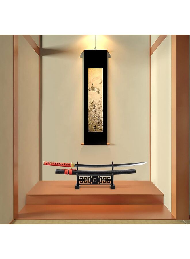LAMAY Sword Wall, Mount Lightsaber Wall Padded Sword Stand Display Velvet Sword Rack Katana Genji Japanese Samurai Blade Gladius Templar Medieval Sword Stand Holder - Dragon - Image 4