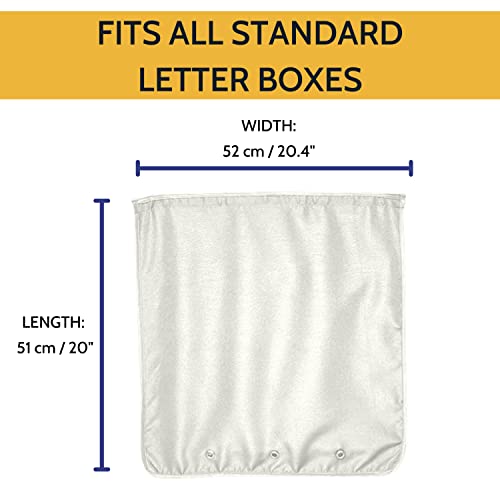 Nevkha Slimline Mail Slot Catcher for Door (20.4" W x 20" D), Letterbox Catcher for Glass, Wood & Metal Doors – Strong Adhesive, Indoor Post Catcher for Small Packages & Magazines (Warm White) - Image 5