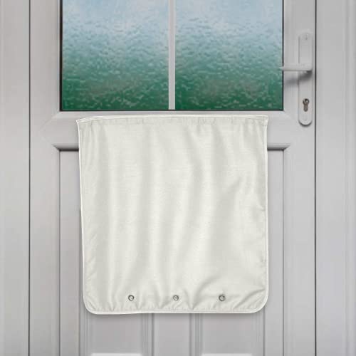 Nevkha Slimline Mail Slot Catcher for Door (20.4" W x 20" D), Letterbox Catcher for Glass, Wood & Metal Doors – Strong Adhesive, Indoor Post Catcher for Small Packages & Magazines (Warm White) - Image 1