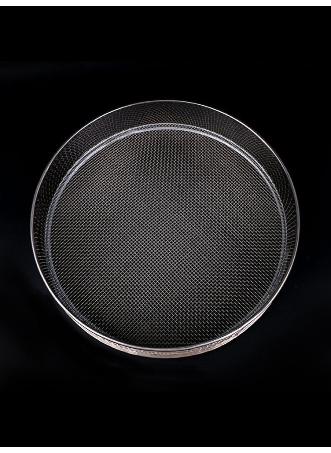 Generic - Sieve Flour Sieve Stainless Steel Sample Sieve Muffin Cat Sand Fine Rice Sieve Soybean Milk Fried Chicken Sesame Traditional Chinese Medicine Sugar Powder Tea-Colour:Diameter 40cm 100 Mesh/pearl Powder Pine Pollen Fine Soy Milk - Image 1