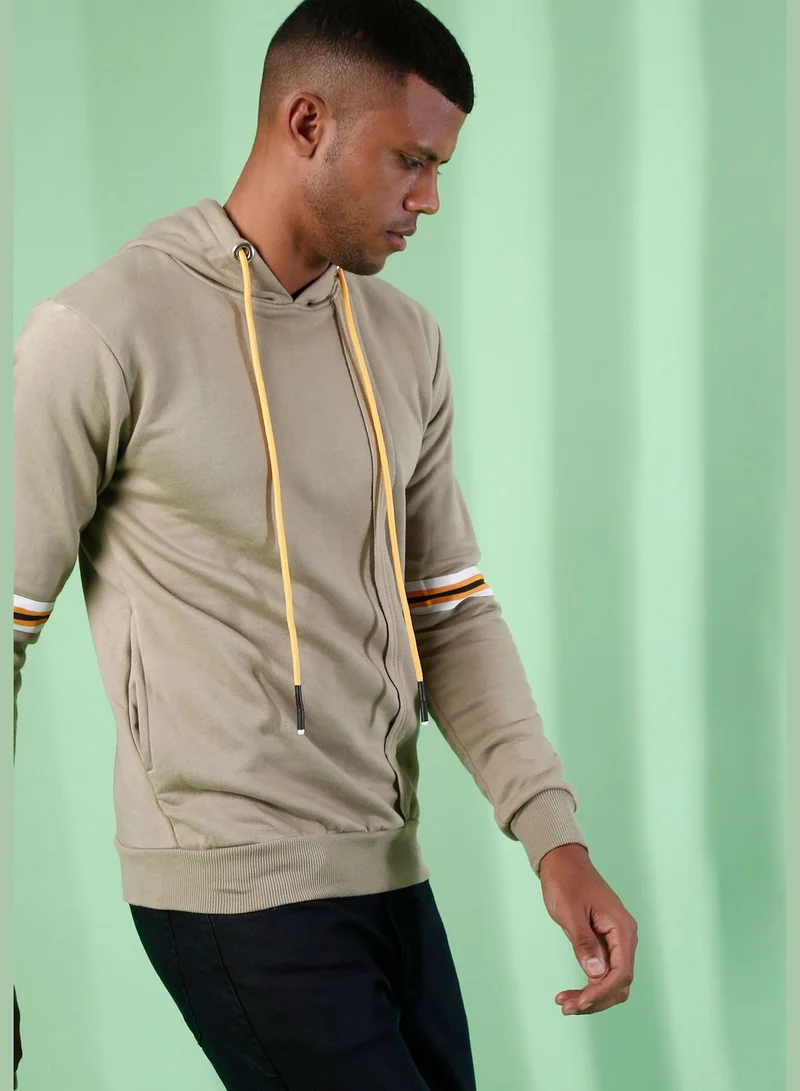 Campus Sutra Side Striped Hoodie