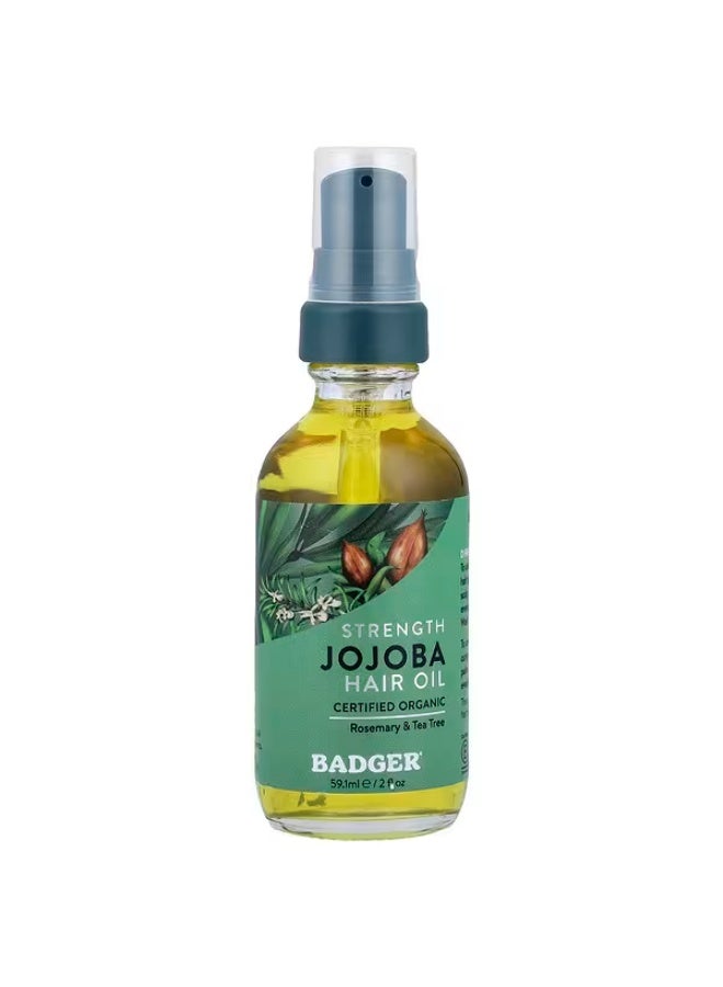 Jojoba Hair Oil, Rosemary & Tea Tree, 2 fl oz (59.1 ml)