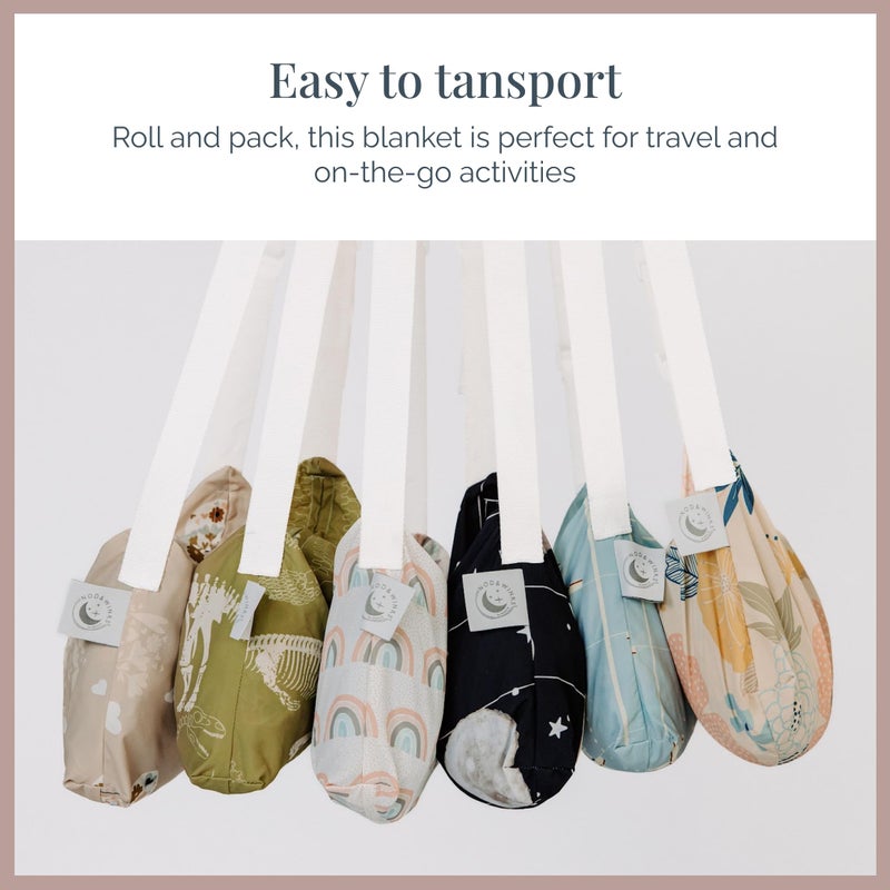 Beddy's Dual-Sided Kids Travel Blanket for Airplane or Car, Packable with Portable Carrying Case Bag, Super Soft & Cozy Lightweight Blanket, Perfect for Travelers, Road Trips and Camping - Image 3