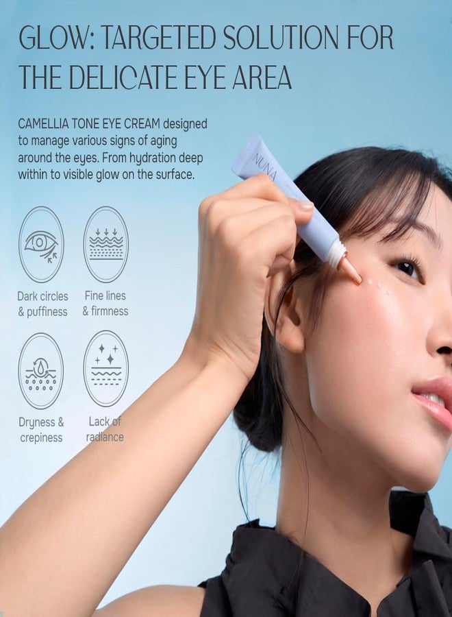 NUNA Camellia Tone Eye Cream - Hydrating Cream for Eyes with sh-Pentapeptide complex, Hyaluronic acid, Centella Asiatica, Hydrolized Collagen, Ceramide NP and NAD+, 0.51 fl oz - Image 4