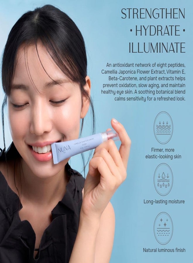 NUNA Camellia Tone Eye Cream - Hydrating Cream for Eyes with sh-Pentapeptide complex, Hyaluronic acid, Centella Asiatica, Hydrolized Collagen, Ceramide NP and NAD+, 0.51 fl oz - Image 2