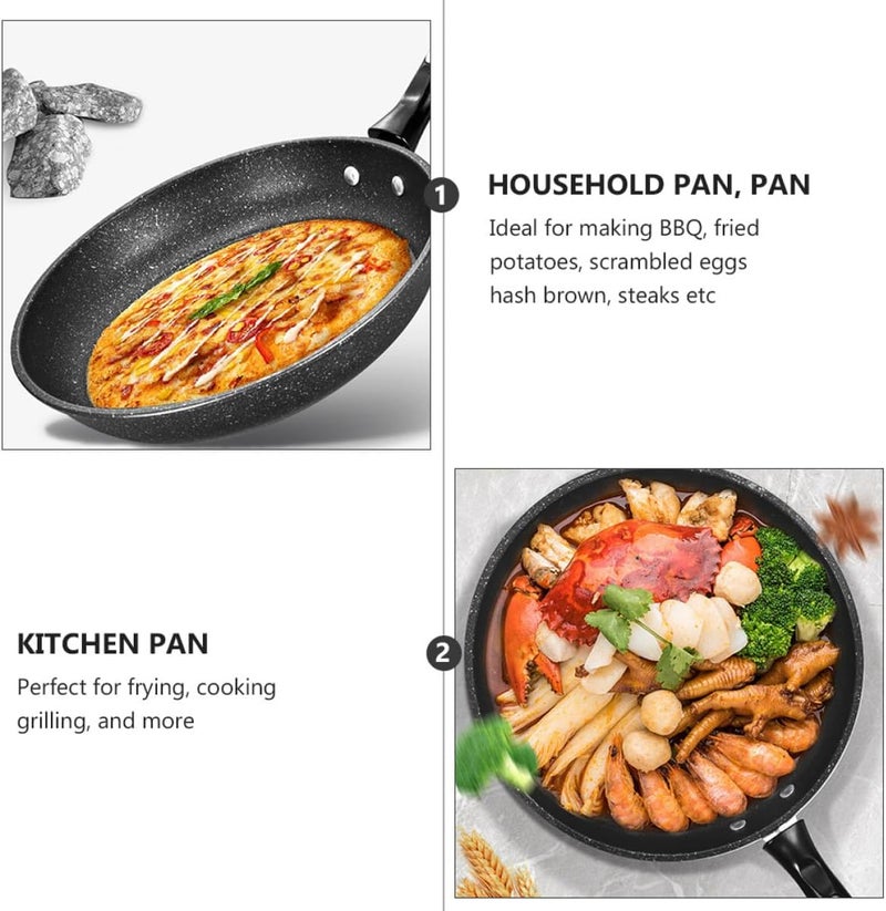 26Cm Non-Stick Skillet Frying Pan Cast Iron Omelette Pan Household for Stovetop Use with Long Handle - Image 4