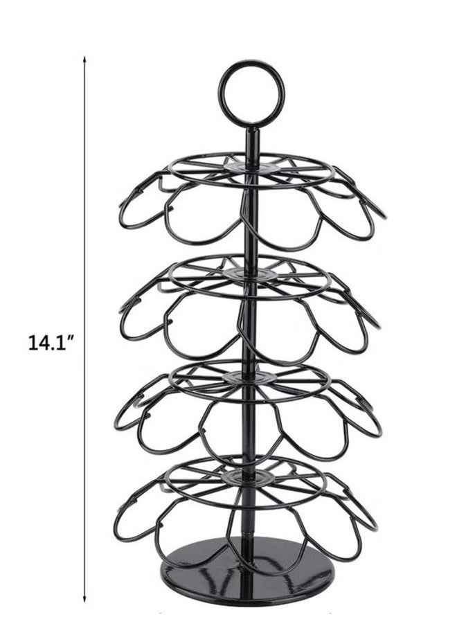 OASISWJ - 4-Layer Stainless Steel Coffee Capsule Storage Rotating Rack - Image 1