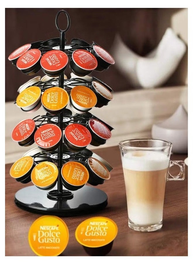 OASISWJ - 4-Layer Stainless Steel Coffee Capsule Storage Rotating Rack - Image 1