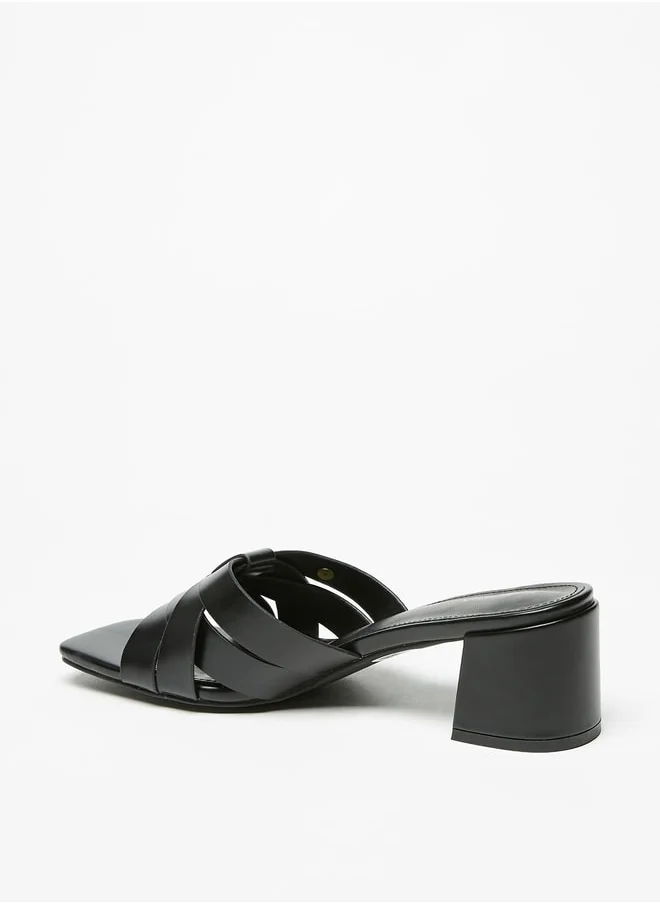 فلورا بيلا من شو إكسبرس Women's Strappy Slip-On Sandals With Block Heels