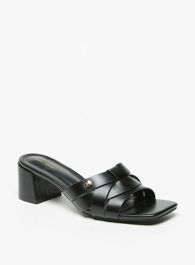 Flora Bella By Shoexpress Women's Strappy Slip-On Sandals With Block Heels