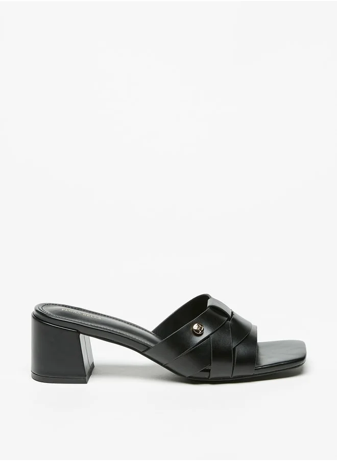 فلورا بيلا من شو إكسبرس Women's Strappy Slip-On Sandals With Block Heels