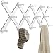 OROPY Wood Accordion Wall Hanger Expandable Coat Rack Wall Mount with 14 Pegs Expanding Hat Rack for Wall White - Image 2