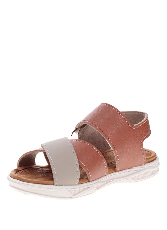 موليكينهو صنادل موليكينيو للأولاد قبل المراهقة بحزام خلفي بني | صنع في البرازيل