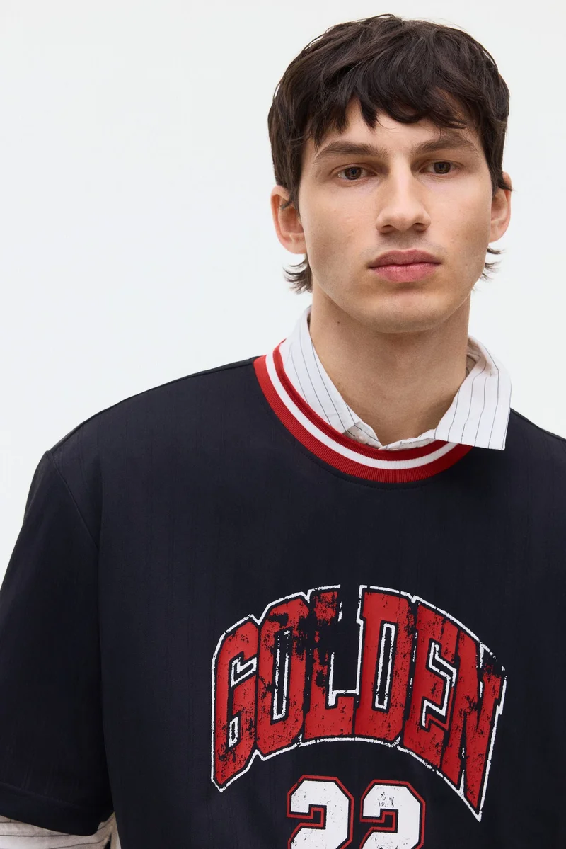 H&M  Loose Fit Printed T-shirt for Men | Best Price UAE