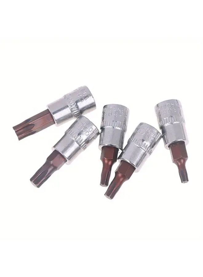 5pcs Torx Screwdriver Bits Set T15 T20 T25 T30 T40 With 1 4 Inch Drive Socket - Image 5