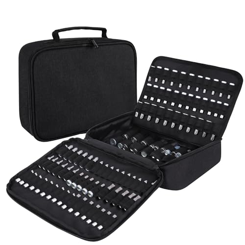 LOTCAIN 138 Hole Portable Socket Organizer, Drill Bit Organizer Drill Bit Holder Bit Pouch 1/4-Inch, 3/8-Inch, 1/2-Inch,Screwdriver Bit Organizer Drive Bit Adapter Storage Drill Bit Case Only - Image 1