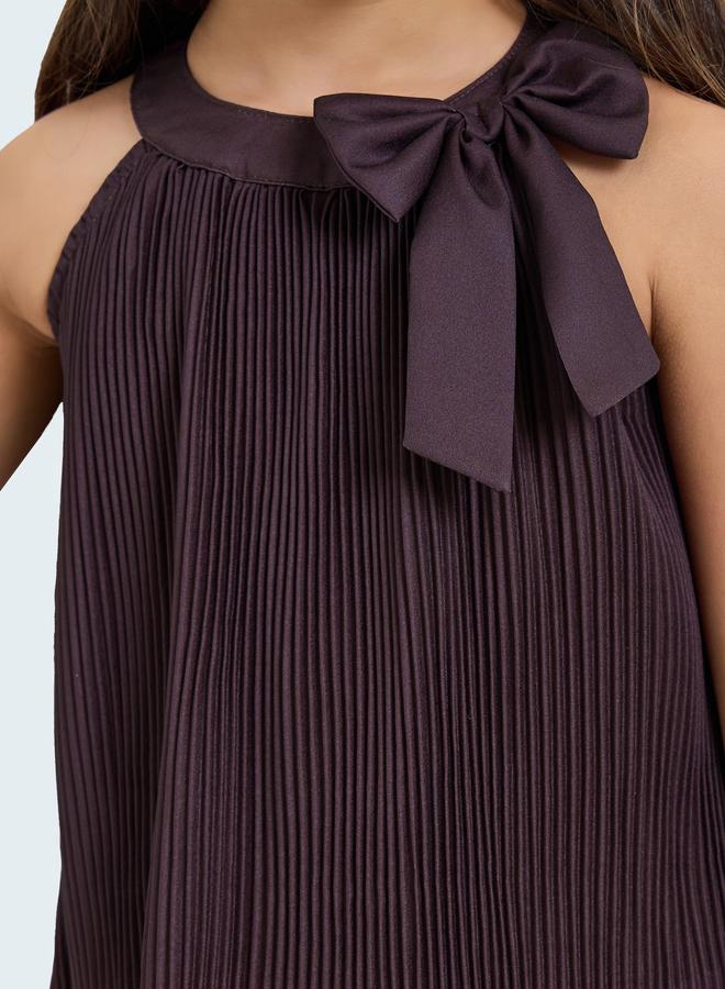 ستايلي فستان بكسرات وتفاصيل فيونكة - Image 3