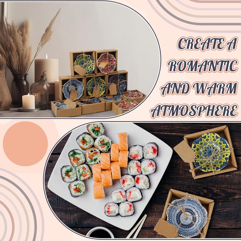 Yoande Wedding Favors for Guests Bulk 33 Inches Small Ceramic Bowl Mexican Salsa Bowl Dipping Boho Pottery Dishes for Bridal Shower Mexican Style Gifts Rustic Souvenirs12 Pcs - Image 5