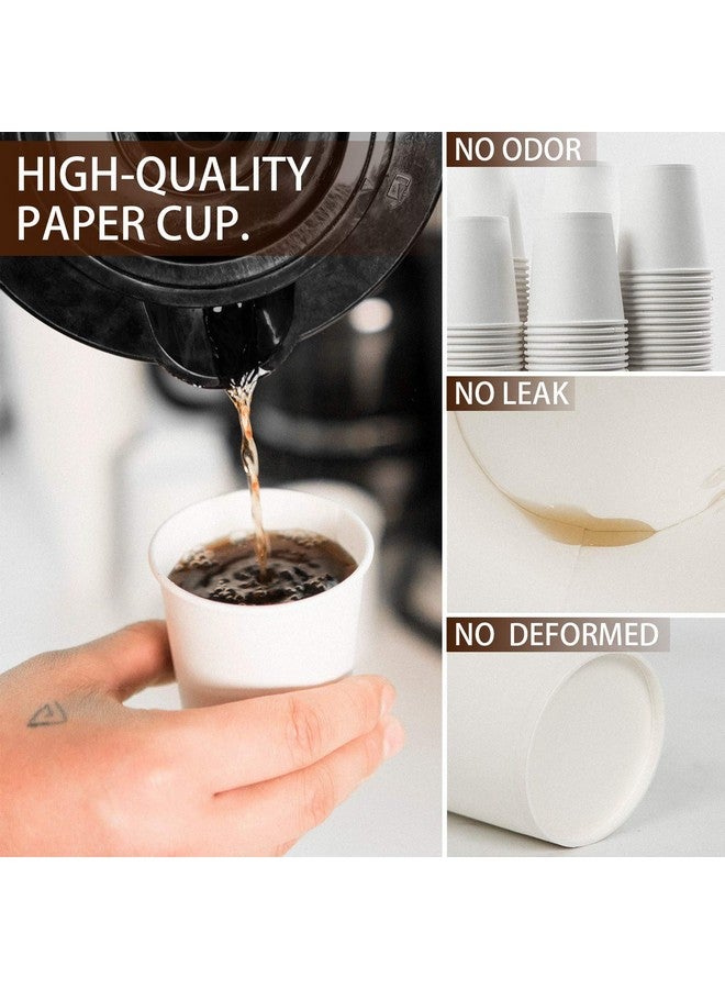Vumdua Vumdua 300 Pcs 6 oz Disposable Paper Cups, Hot Cold Beverage Drinking Cup for Coffee, Water, Tea, Juice, Espresso & Cortado (White)  - Image 3
