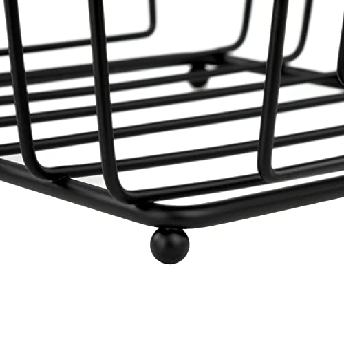 Spectrum Diversified Spectrum 010591016458 Ashley Flat Napkin Holder, Black - Image 3