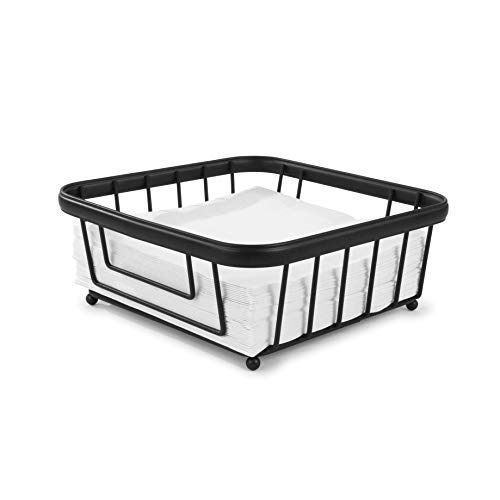Spectrum Diversified Spectrum 010591016458 Ashley Flat Napkin Holder, Black - Image 1