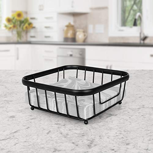 Spectrum Diversified Spectrum 010591016458 Ashley Flat Napkin Holder, Black - Image 5