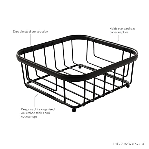 Spectrum Diversified Spectrum 010591016458 Ashley Flat Napkin Holder, Black - Image 2