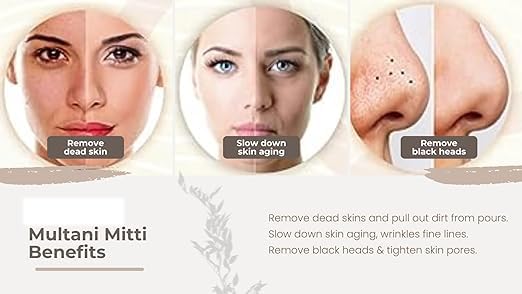 Multani Mitti Powder Fullers Earth Skin Face Clays - Image 4