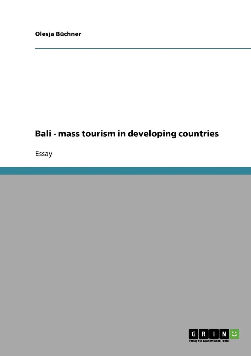 Bali - mass tourism in developing countries 
