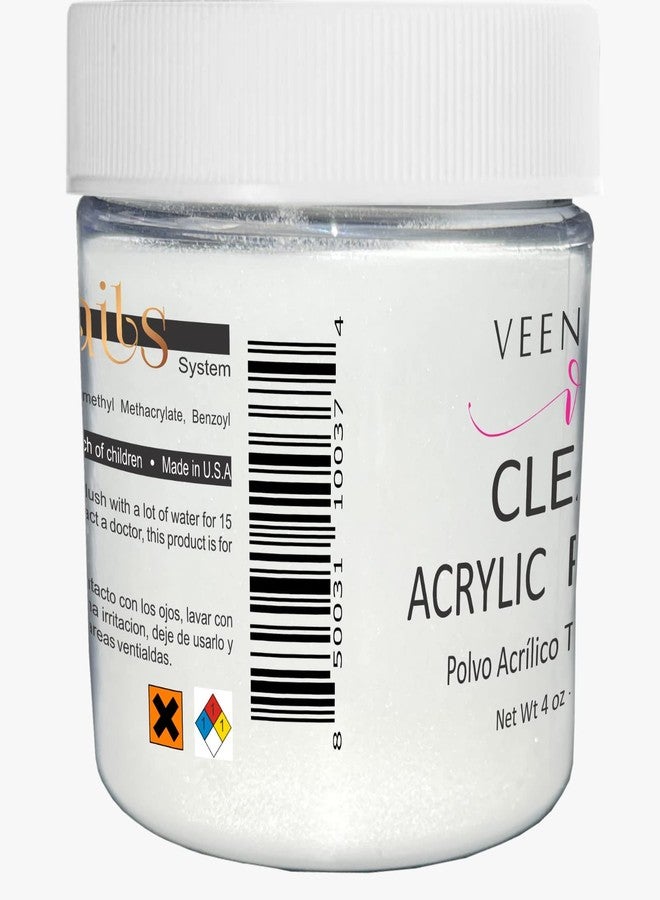 Veencys Acrylic Powder - Salon Premium Quality Acrylic Nails Extension - Nail Art - Natural Acrylic Powder for Nails - Ideal Manicure for Home Saloon -(Clear 4 Oz) - Image 3