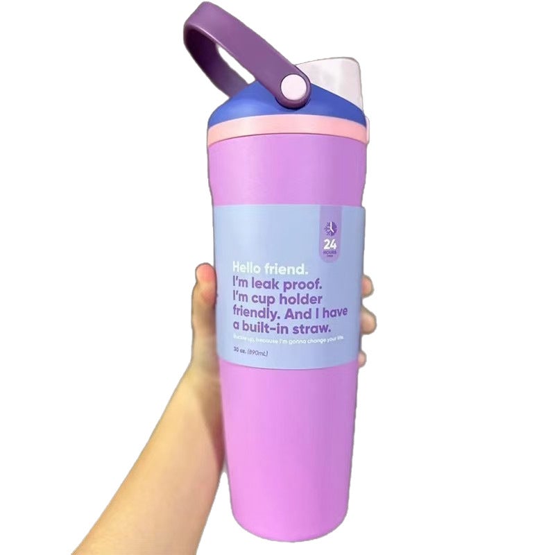 Owala 30oz Insulated Stainless Steel Tumbler with Handle and Straw - Image 5