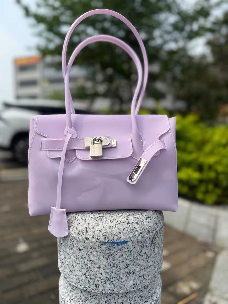 Jelly Tote Bag for Women, PVC Handbag, Shoulder Bag - Image 2