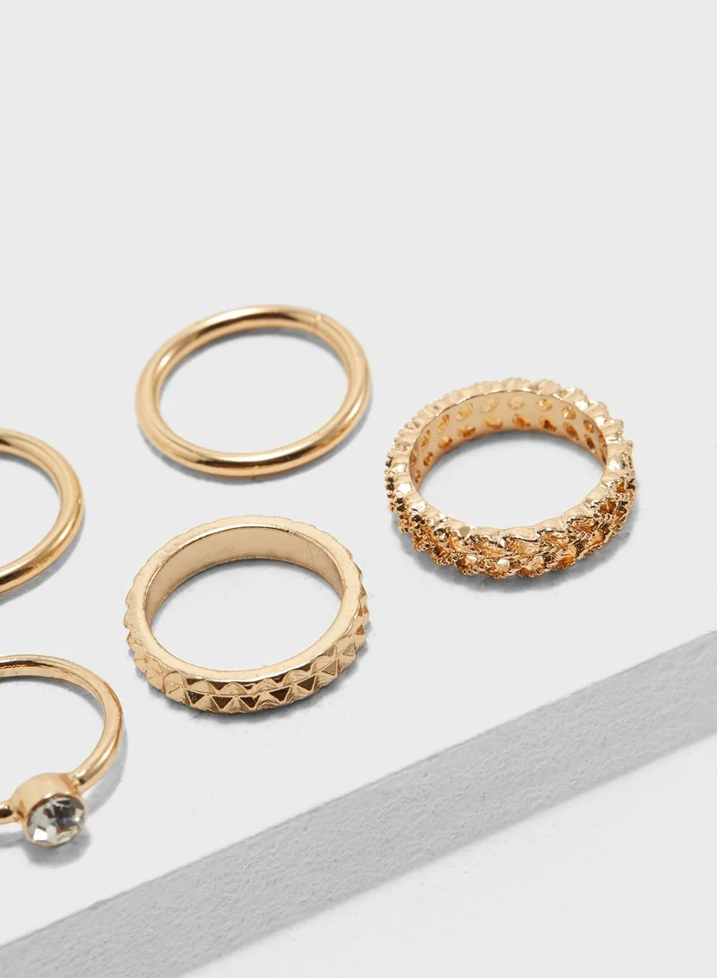 FOREVER 21 Chevron Rings Multipack