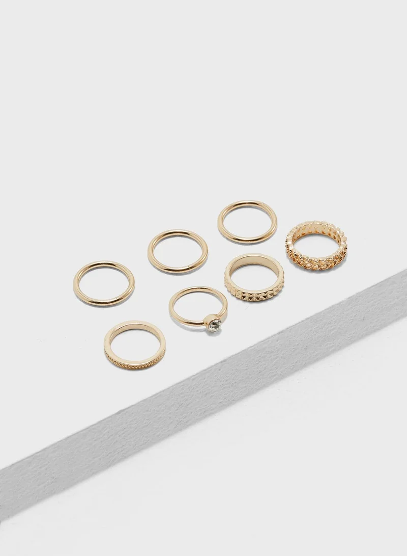 FOREVER 21 Chevron Rings Multipack