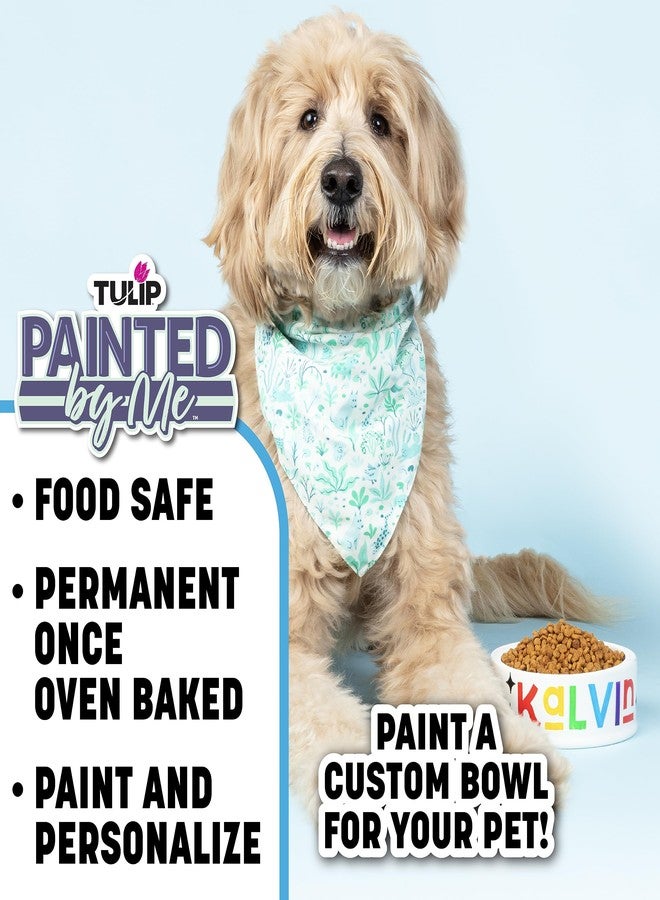 Tulip Paint & Bake Ceramic Paintable Pet Bowl Kit, Family Friendly Art & Craft Kit, Includes Brush, 8 Rainbow Paints & Dog or Cat Bowl, Studio Quality When Oven Baked - Image 4