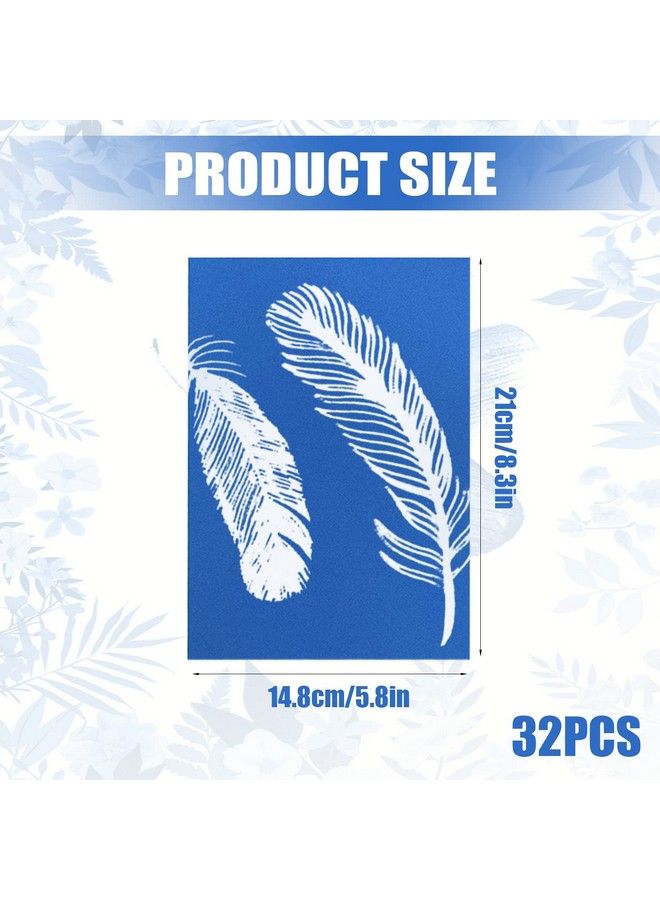 KINBOM 32Pcs Cyanotype Paper Sun Print Paper Light Sensitive Paper Photography With Acrylic Sheet For Diy Crafts Projects - Image 3