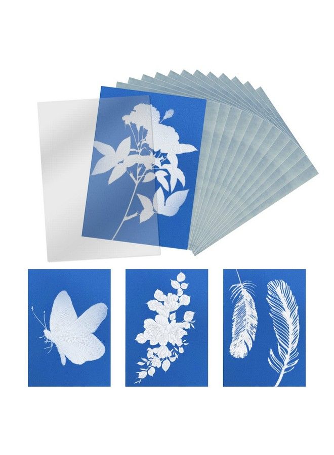 KINBOM 32Pcs Cyanotype Paper Sun Print Paper Light Sensitive Paper Photography With Acrylic Sheet For Diy Crafts Projects - Image 1