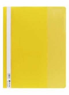 ATLAS 12-Piece Flat Clear View Folder File Yellow 