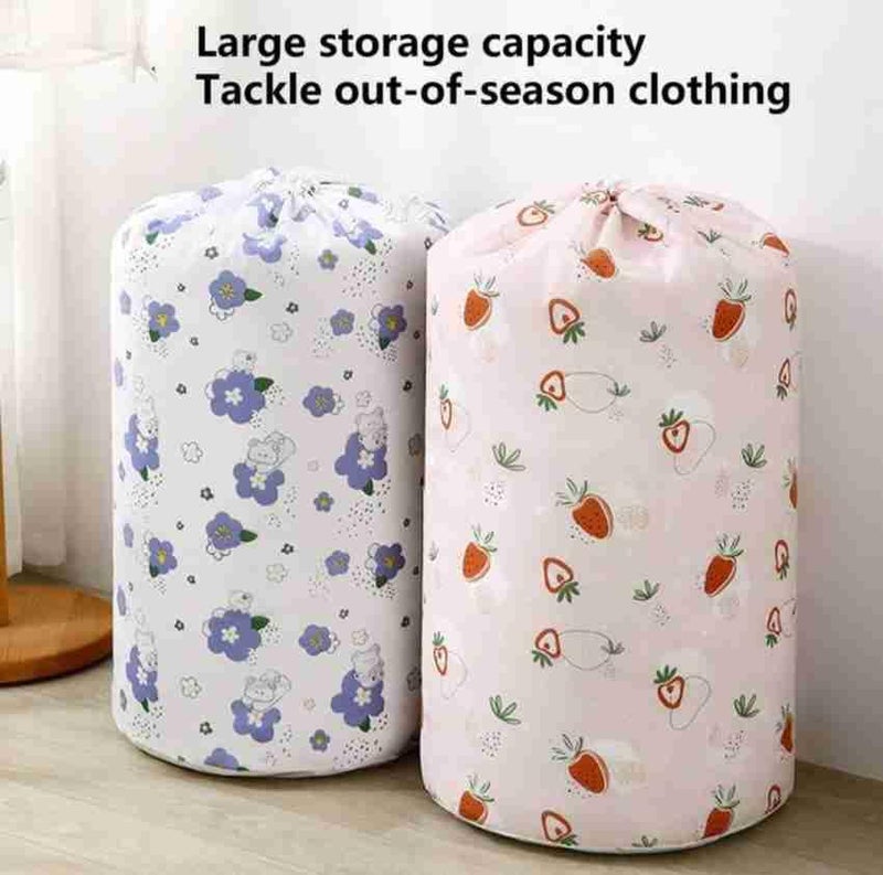 Aspeona 2Pcs Portable Storage Bag Clothes Quilt Storage Bag Wardrobe Sorting Storage Box for Pillows Blankets Bedding Toy Storage Bags Large Soft Pouch Foldable Bag Closet Organizer Box - Image 3