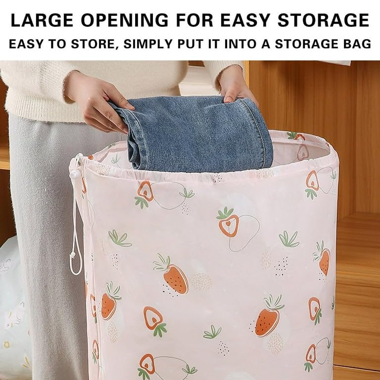 Aspeona 2Pcs Portable Storage Bag Clothes Quilt Storage Bag Wardrobe Sorting Storage Box for Pillows Blankets Bedding Toy Storage Bags Large Soft Pouch Foldable Bag Closet Organizer Box - Image 5