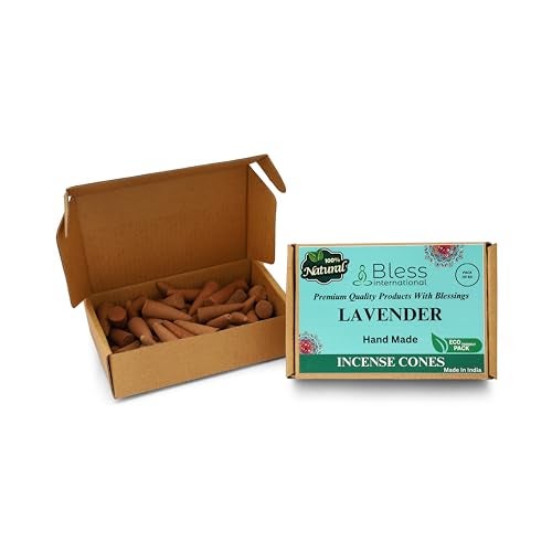 Bless International Lavender 100%-Natural-Incense-Cones Handmade-Hand-Dipped Organic-Chemicals-Free for-Purification-Relaxation-Positivity-Yoga-Meditation The-Best-scents (60 Count) - Image 3