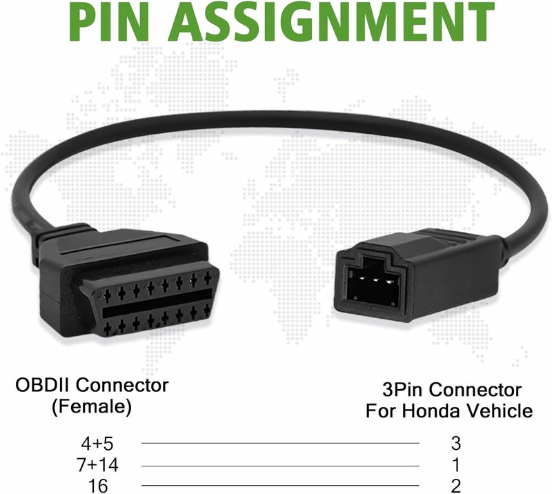 AMHTDOL OBD1 to OBD2 Adapter for Honda - Image 5
