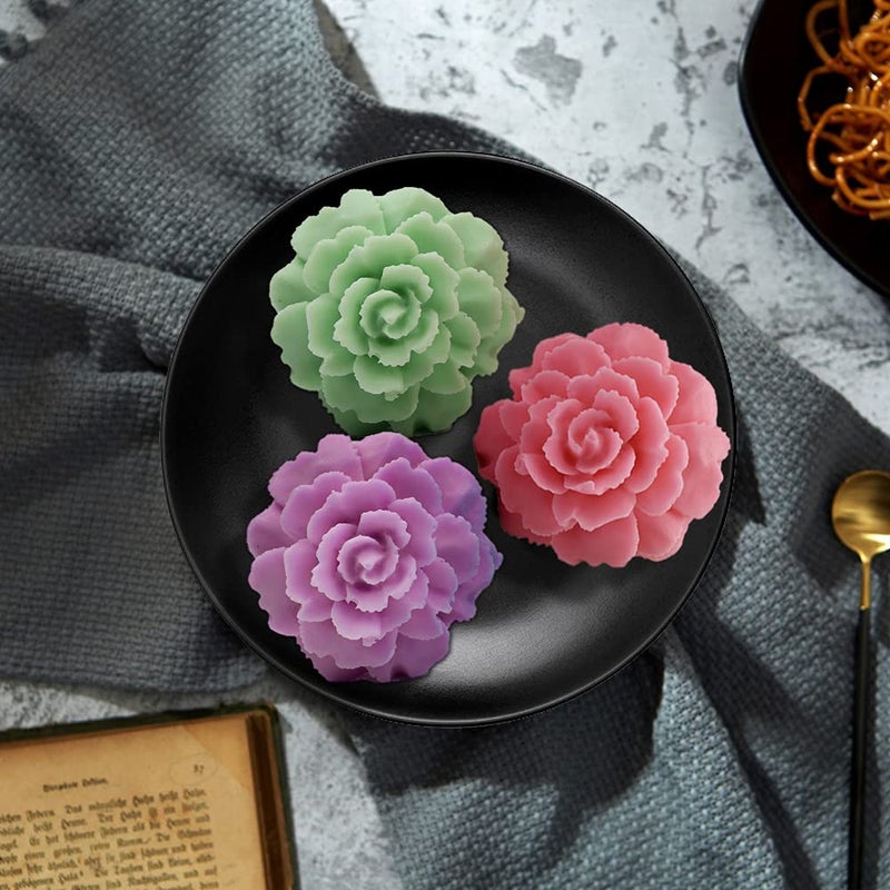 NINEXY 3D Carnation Candle Mold Flower Silicone Mold for Soap, Fondant, Cake Decorating, Chocolate, Candy,Ploymer Clay, Mother's Day Gift - Image 4